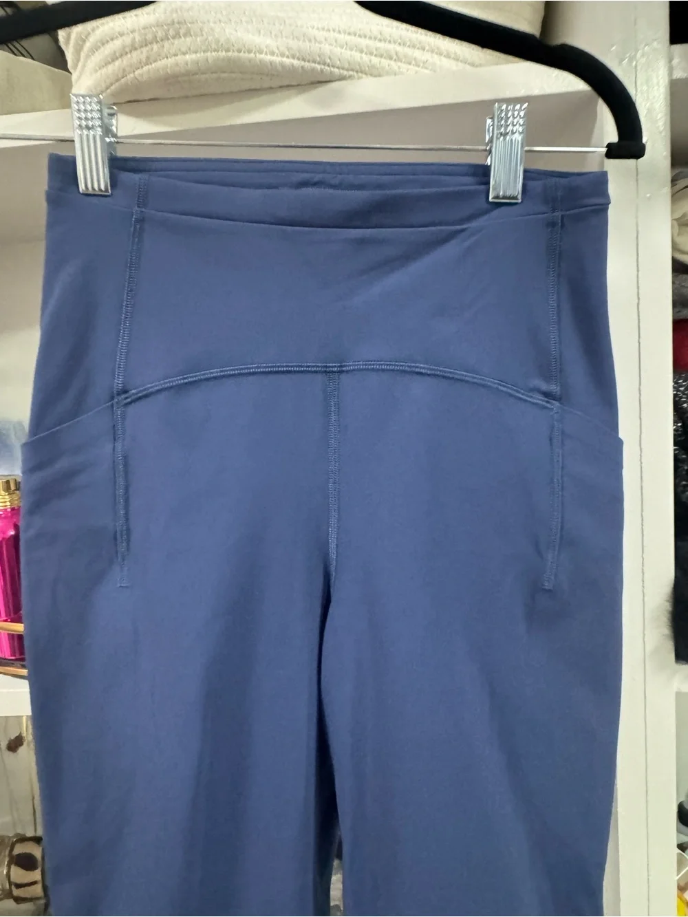 Lululemon High-Rise Running Leggings Side Pockets Navy Size 6
